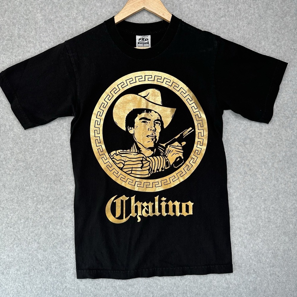 Pro 5 Athletic Chalino Sanchez Gold Foil Graphic T-Shirt Mens Small Black SS
